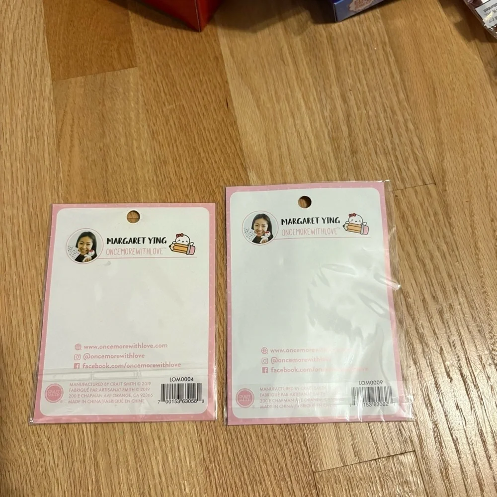Pastel Pink Cute Character Magnetic Clips & Sticker Set Red Bow Stationary NEW